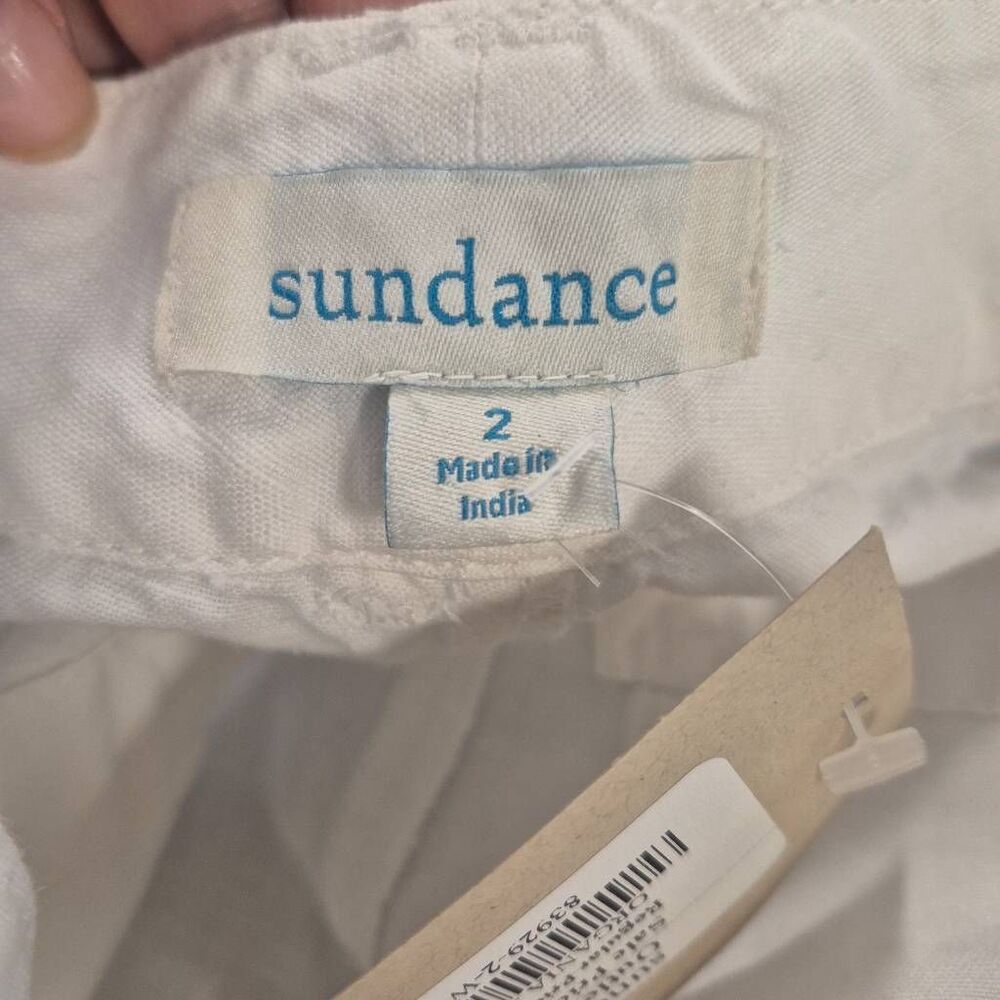 NWT Sundance White Organia Linen Blend Shorts w Lace Size 2 - Picture 11 of 13